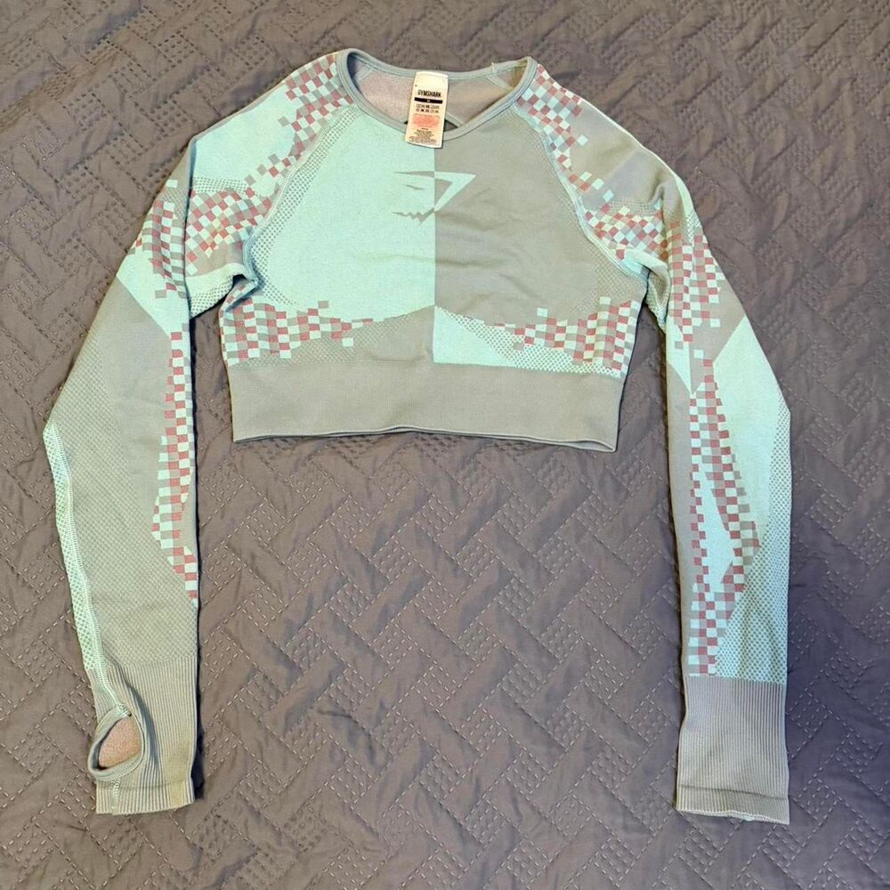 Gymshark Apex Seamless Long Sleeve Crop Top Size Medium Women's